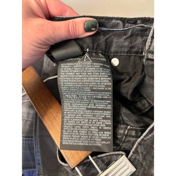 ZARA Black Straight Leg Jeans Womens US 6 EUR 38 Y2K Retro Denim Pants Mid Rise - Picture 6 of 12